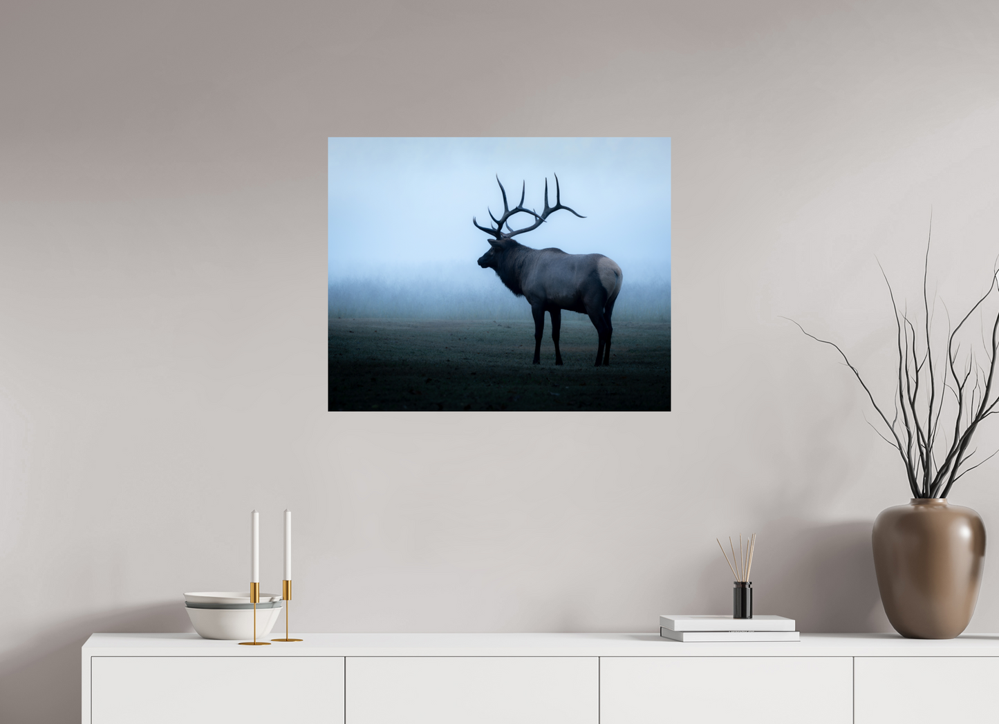 Elk in Fog