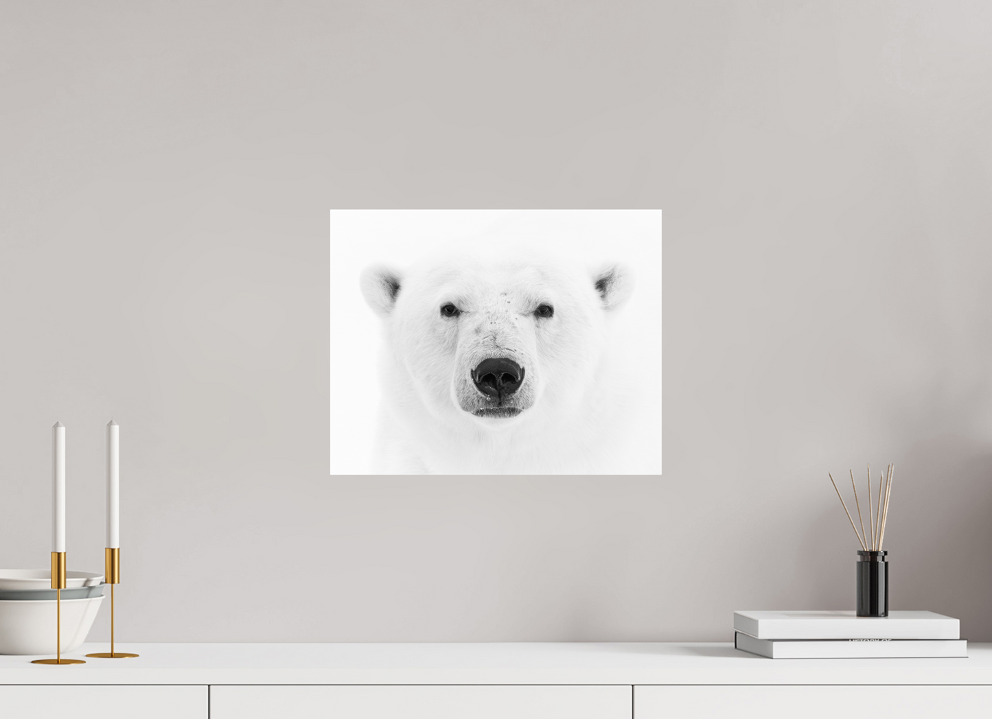 15 x 12″, Fine Art Print on Hahnemühle Baryta Polar Bear Close-Up, 15x12