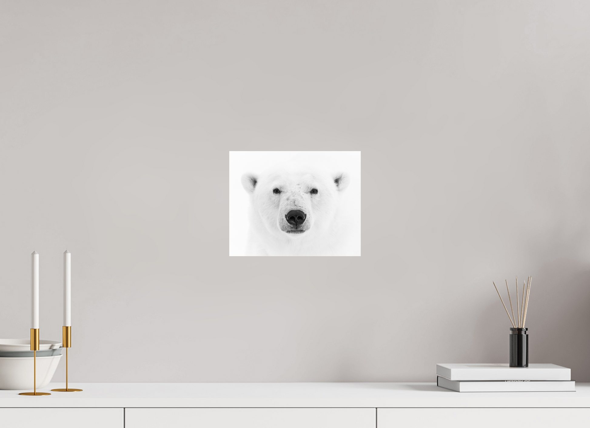 10 x 8″, Fine Art Print on Hahnemühle Baryta Polar Bear Close-Up, 10x8
