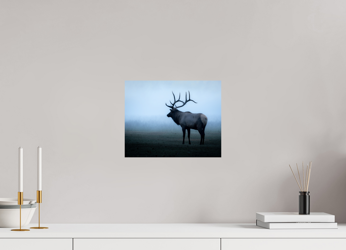12.5 x 10″, Fine Art Print on Hahnemühle Baryta Elk in Fog