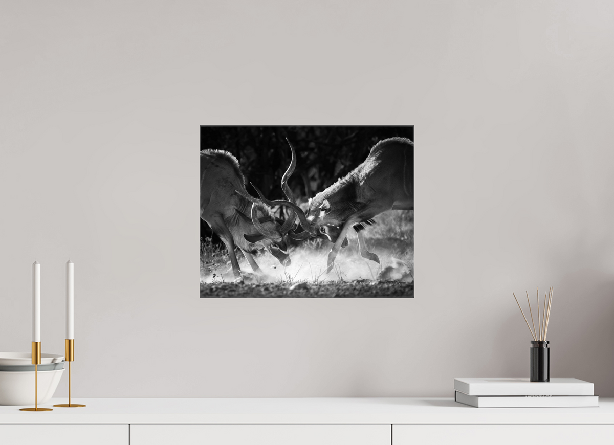 15 x 12″, Glossy Canvas with Wrapped Edges Kudu Clash