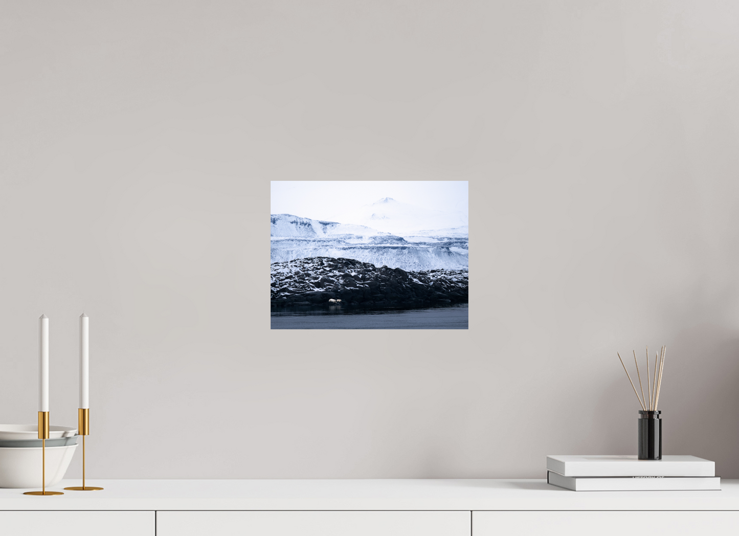 12 x 9″, Fine Art Print on Hahnemühle Baryta Polar Bear Mother and Cub, 12x9